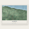 Hamlin, New York map print, the full design