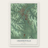 Crooksville, Ohio map print, the full design