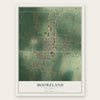 Mooreland, Oklahoma map print, the full design