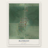Blomkest, Minnesota map print, the full design