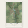 Villa Grove, Illinois map print, the full design