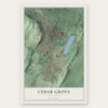 Cedar Grove, New Jersey map print, the full design