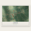 Gibson, North Carolina map print, the full design