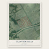 Glenview Hills, Kentucky map print, the full design