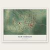 New Hebron, Mississippi map print, the full design