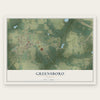 Greensboro, Florida map print, the full design