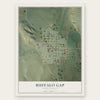 Buffalo Gap, South Dakota map print, the full design