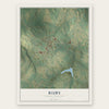 Ruby, South Carolina map print, the full design
