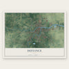 Defiance, Ohio map print, the full design