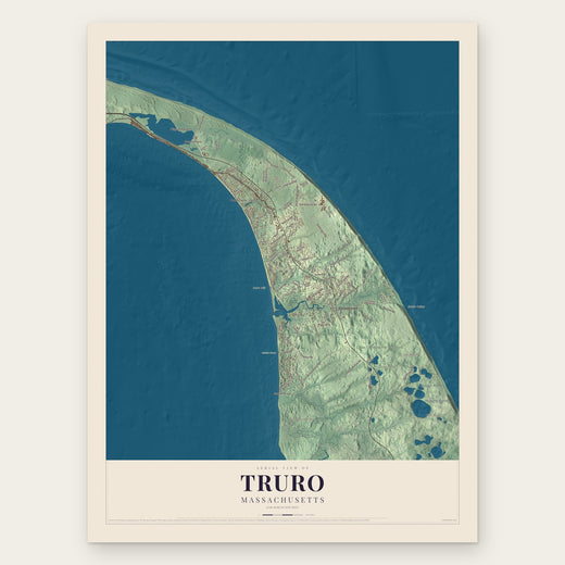 Truro, Massachusetts map print, the full design