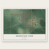 Mountain View, Oklahoma map print, the full design