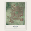 Skokie, Illinois map print, the full design
