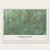 Church Hill, Tennessee map print, the full design