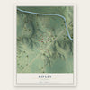 Ripley, Illinois map print, the full design