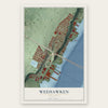 Weehawken, New Jersey map print, the full design
