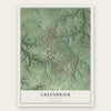 Greenbrier, Tennessee map print, the full design