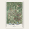 Timberwood Park, Texas map print, the full design