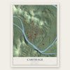 Carthage, Tennessee map print, the full design