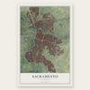 Sacramento, California map print, the full design