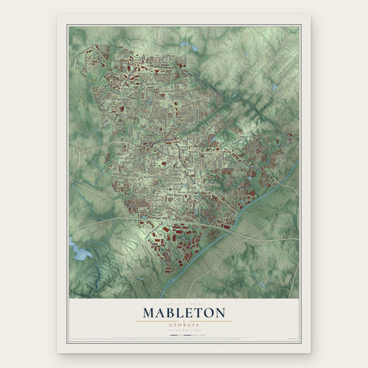 Mableton, Georgia map print, the full design