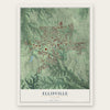 Ellisville, Missouri map print, the full design