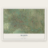 Mason, Texas map print, the full design