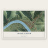 Cedar Grove, West Virginia map print, the full design