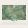 Hampton, Georgia map print, the full design