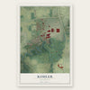 Kohler, Wisconsin map print, the full design