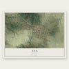 Ava, Illinois map print, the full design