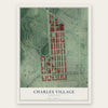 Charles Village, Maryland map print, the full design