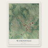 Watkinsville, Georgia map print, the full design
