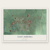 East Aurora, New York map print, the full design