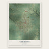 Vermont, Illinois map print, the full design