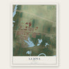 La Joya, Texas map print, the full design