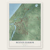 Benton Harbor, Michigan map print, the full design