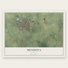 Mendota, Illinois map print, the full design