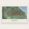Wilmette, Illinois map print, the full design