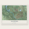 Kingsford, Michigan map print, the full design