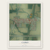 Cairo, Ohio map print, the full design