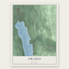 Owasco, New York map print, the full design
