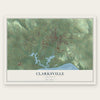 Clarksville, Arkansas map print, the full design