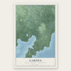 Garden, Delta County, Michigan map print, the full design