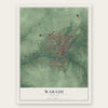 Wabash, Indiana map print, the full design