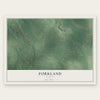 Forkland, Alabama map print, the full design