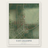 East Gillespie, Illinois map print, the full design