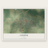 Cooper, Texas map print, the full design