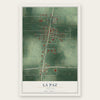 La Paz, Indiana map print, the full design
