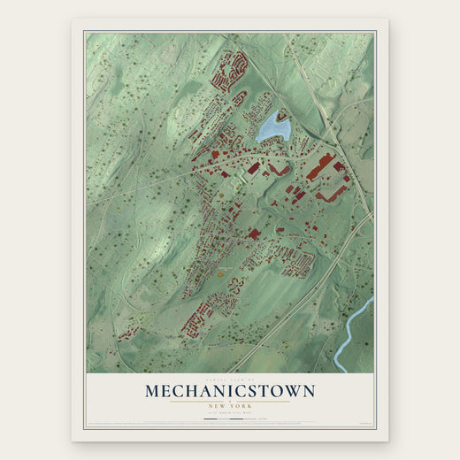 Mechanicstown, New York map print, the full design