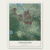 Chesapeake, Virginia map print, the full design